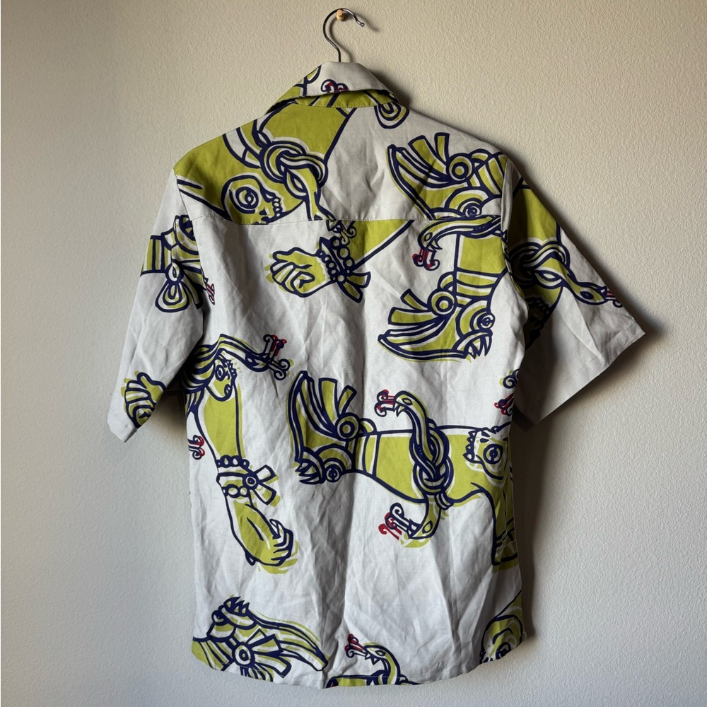 Carla Fernandez print linen short sleeve button up